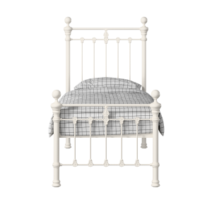 Hamilton Solo Low Footend iron/metal single bed in ivory - Thumbnail
