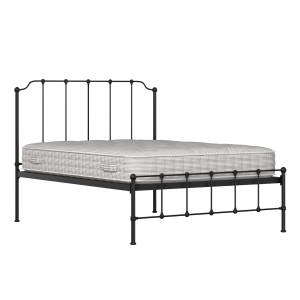 Julia iron/metal bed in black with Juno mattress - Thumbnail