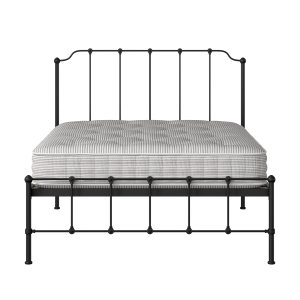 Julia iron/metal bed in black with Juno mattress - Thumbnail