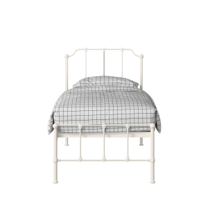 Julia iron/metal single bed in ivory - Thumbnail