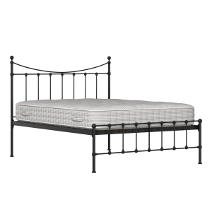 Olivia iron/metal bed in black with Juno mattress - Thumbnail