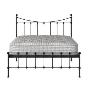 Olivia iron/metal bed in black with Juno mattress - Thumbnail