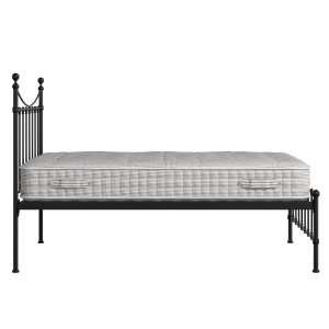 Olivia iron/metal bed in black with Juno mattress - Thumbnail