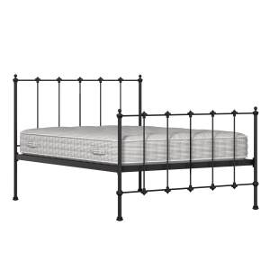 Paris lit en métal noir avec matelas - Thumbnail