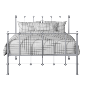 Paris iron/metal bed in silver - Thumbnail