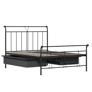 Pellini letto in metallo nero con cassetti - Thumbnail