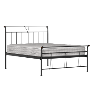 Pellini letto in ferro nero con materasso - Thumbnail