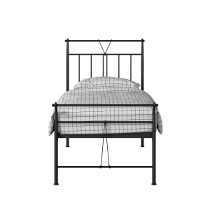 Pellini letto singolo in ferro nero - Thumbnail