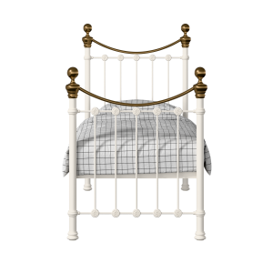 Selkirk lit simple en métal ivoire - Thumbnail