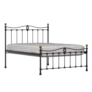 Tulsk Low Footend iron/metal bed in black with Juno mattress - Thumbnail
