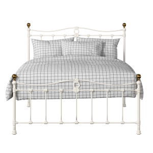 Tulsk Low Footend iron/metal bed in ivory - Thumbnail