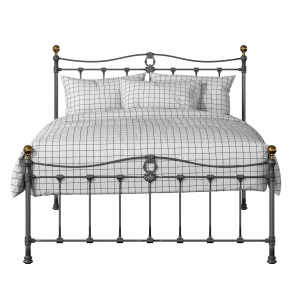 Tulsk Low Footend iron/metal bed in pewter - Thumbnail