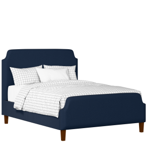 Charing upholstered bed in oxford blue fabric - Thumbnail