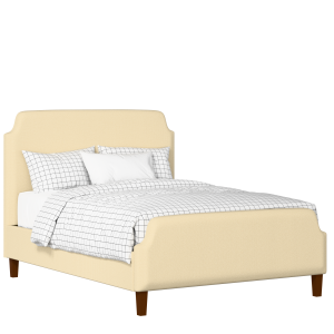 Charing upholstered bed in oatmeal fabric - Thumbnail