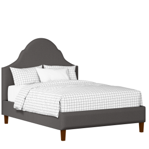 Irvine upholstered bed in iron fabric - Thumbnail