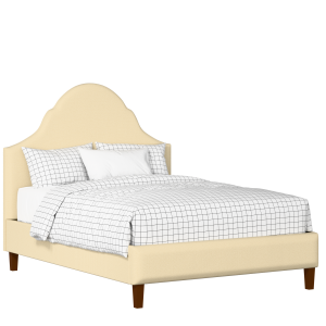 Irvine upholstered bed in oatmeal fabric - Thumbnail