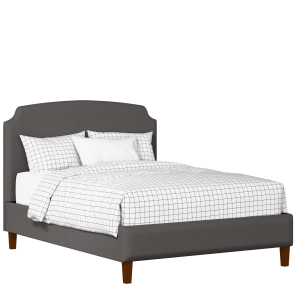 Poole Slim upholstered bed in iron fabric - Thumbnail