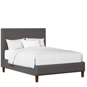 Porto Slim upholstered bed in iron fabric - Thumbnail