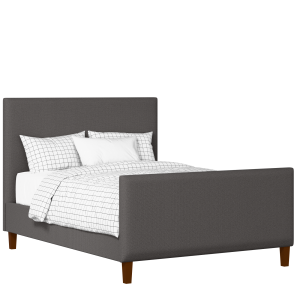 Porto upholstered bed in iron fabric - Thumbnail