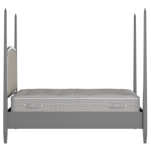 Austin Slim Upholstered wood upholstered bed in grey with Silver fabric - Thumbnail