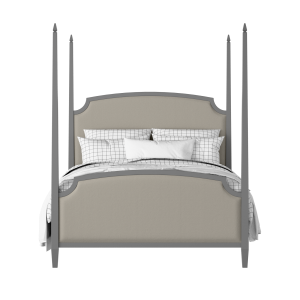 Austin Upholstered wood upholstered upholstered bed in grey with Silver fabric - Thumbnail