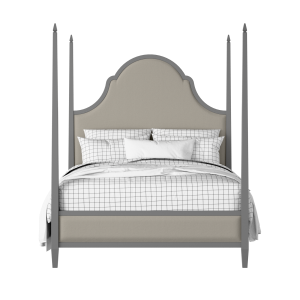 Beckett Upholstered wood upholstered upholstered bed in grey with Silver fabric - Thumbnail