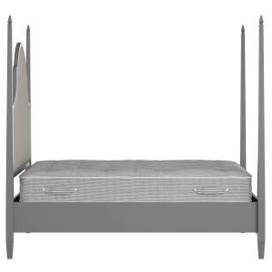 Beckett Upholstered wood upholstered bed in grey with Silver fabric - Thumbnail