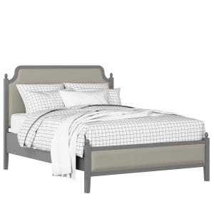 Bronte Slim Upholstered wood upholstered bed in grey with Silver fabric - Thumbnail
