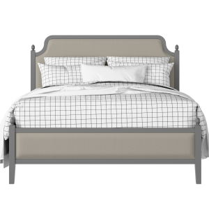 Bronte Slim Upholstered wood upholstered upholstered bed in grey with Silver fabric - Thumbnail