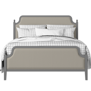 Bronte Upholstered wood upholstered upholstered bed in grey with Silver fabric - Thumbnail