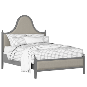 Bryce Upholstered wood upholstered bed in grey with Silver fabric - Thumbnail