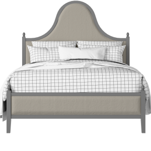 Bryce Upholstered wood upholstered upholstered bed in grey with Silver fabric - Thumbnail