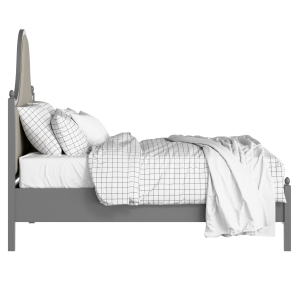 Bryce Upholstered wood upholstered bed in grey with Silver fabric - Thumbnail