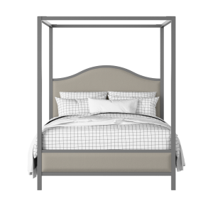 Coleridge Slim Upholstered wood upholstered upholstered bed in grey with Silver fabric - Thumbnail