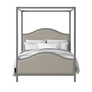 Coleridge Upholstered wood upholstered upholstered bed in grey with Silver fabric - Thumbnail