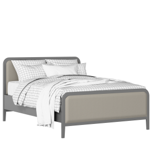 Keats Upholstered wood upholstered bed in grey with Silver fabric - Thumbnail