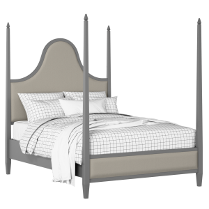 Kelly Upholstered wood upholstered bed in grey with Silver fabric - Thumbnail