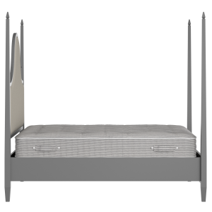 Kelly Upholstered wood upholstered bed in grey with Silver fabric - Thumbnail