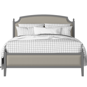 Kipling Slim Upholstered wood upholstered upholstered bed in grey with Silver fabric - Thumbnail