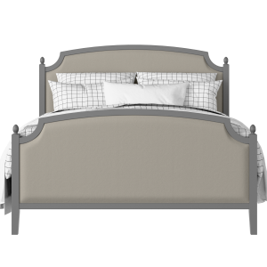 Kipling Upholstered wood upholstered upholstered bed in grey with Silver fabric - Thumbnail