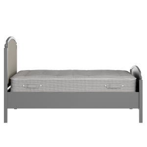 Kipling Upholstered wood upholstered bed in grey with Silver fabric - Thumbnail