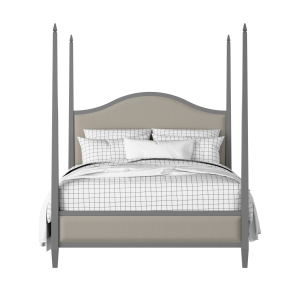 Larkin Slim Upholstered wood upholstered upholstered bed in grey with Silver fabric - Thumbnail