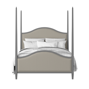 Larkin Upholstered wood upholstered upholstered bed in grey with Silver fabric - Thumbnail