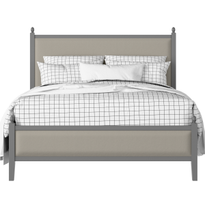 Marbella Slim Upholstered wood upholstered upholstered bed in grey with Silver fabric - Thumbnail