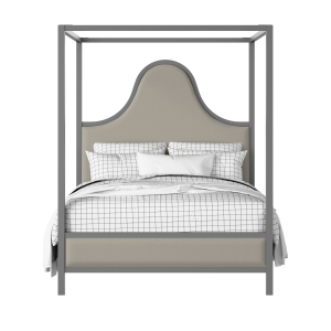 Rowe Upholstered wood upholstered upholstered bed in grey with Silver fabric - Thumbnail