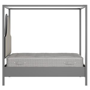 Rowe Upholstered wood upholstered bed in grey with Silver fabric - Thumbnail