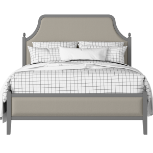 Ruskin Slim Upholstered wood upholstered upholstered bed in grey with Silver fabric - Thumbnail