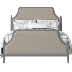 Ruskin Upholstered wood upholstered upholstered bed in grey with Silver fabric - Thumbnail