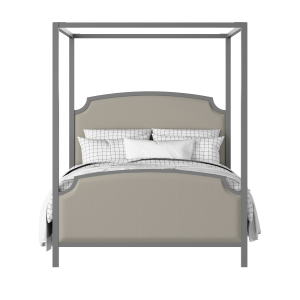 Shelley Upholstered wood upholstered upholstered bed in grey with Silver fabric - Thumbnail