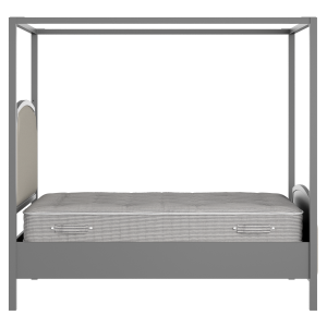 Shelley Upholstered wood upholstered bed in grey with Silver fabric - Thumbnail